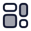 Dashboardsquare icon with duotone rounded style