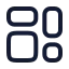 Dashboardsquare icon with stroke rounded style