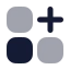 Dashboardsquareadd icon with bulk rounded style