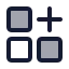 Dashboardsquareadd icon with duotone standard style