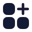 Dashboardsquareadd icon with solid rounded style