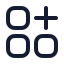 Dashboardsquareadd icon with stroke rounded style