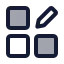 Dashboardsquareedit icon with duotone standard style