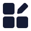 Dashboardsquareedit icon with solid standard style