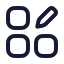 Dashboardsquareedit icon with stroke rounded style