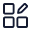 Dashboardsquareedit icon with stroke standard style