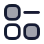 Dashboardsquareremove icon with duotone rounded style