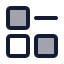 Dashboardsquareremove icon with duotone standard style