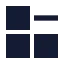 Dashboardsquareremove icon with solid sharp style