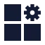 Dashboardsquaresetting icon with solid sharp style