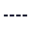 Dashedline icon with stroke sharp style