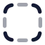 Dashedline icon with bulk rounded style