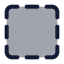 Dashedline icon with duotone standard style