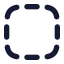 Dashedline icon with solid rounded style