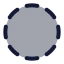 Dashedlinecircle icon with duotone standard style