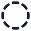 Dashedlinecircle icon with solid rounded style