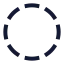 Dashedlinecircle icon with stroke sharp style