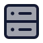 Database icon with duotone standard style
