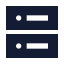 Database icon with solid sharp style