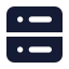 Database icon with solid standard style