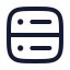 Database icon with stroke rounded style