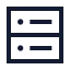 Database icon with stroke sharp style