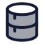 Database icon with duotone standard style