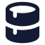 Database icon with solid rounded style