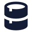 Database icon with solid sharp style