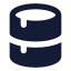 Database icon with solid standard style