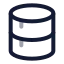 Database icon with twotone rounded style