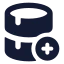 Databaseadd icon with solid rounded style