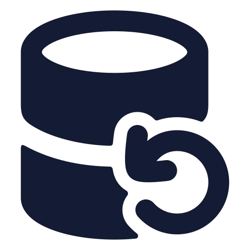 Database Backup Icon in Solid Rounded style