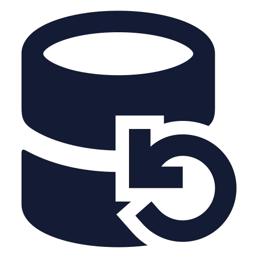 Database Backup Icon in Solid Sharp style