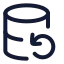 Databasebackup icon with stroke rounded style