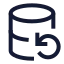 Databasebackup icon with stroke sharp style