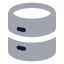 Database icon with bulk rounded style