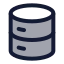 Database icon with duotone rounded style