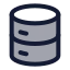 Database icon with duotone standard style