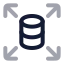Databaseexpand icon with twotone rounded style