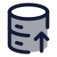 Databaseexport icon with duotone standard style