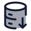 Databaseimport icon with duotone standard style