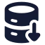 Databaseimport icon with solid rounded style