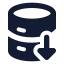 Databaseimport icon with solid standard style