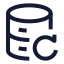 Databaserestore icon with stroke sharp style