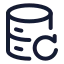 Databaserestore icon with stroke standard style