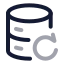 Databaserestore icon with twotone rounded style