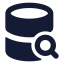 Databasesearch icon with solid rounded style