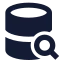 Databasesearch icon with solid sharp style