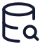 Databasesearch icon with stroke rounded style